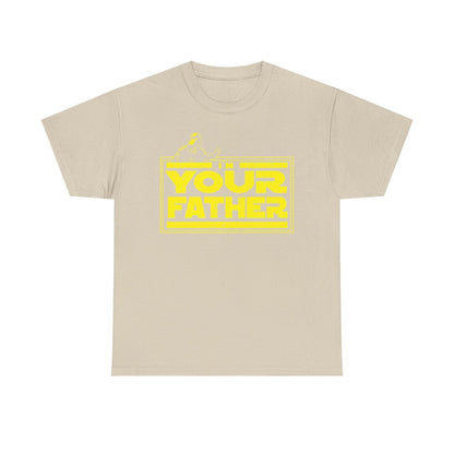 Star Wars 'YOUR FATHER' T-Shirt - Bold Jedi Design in Bright Yellow - Must See