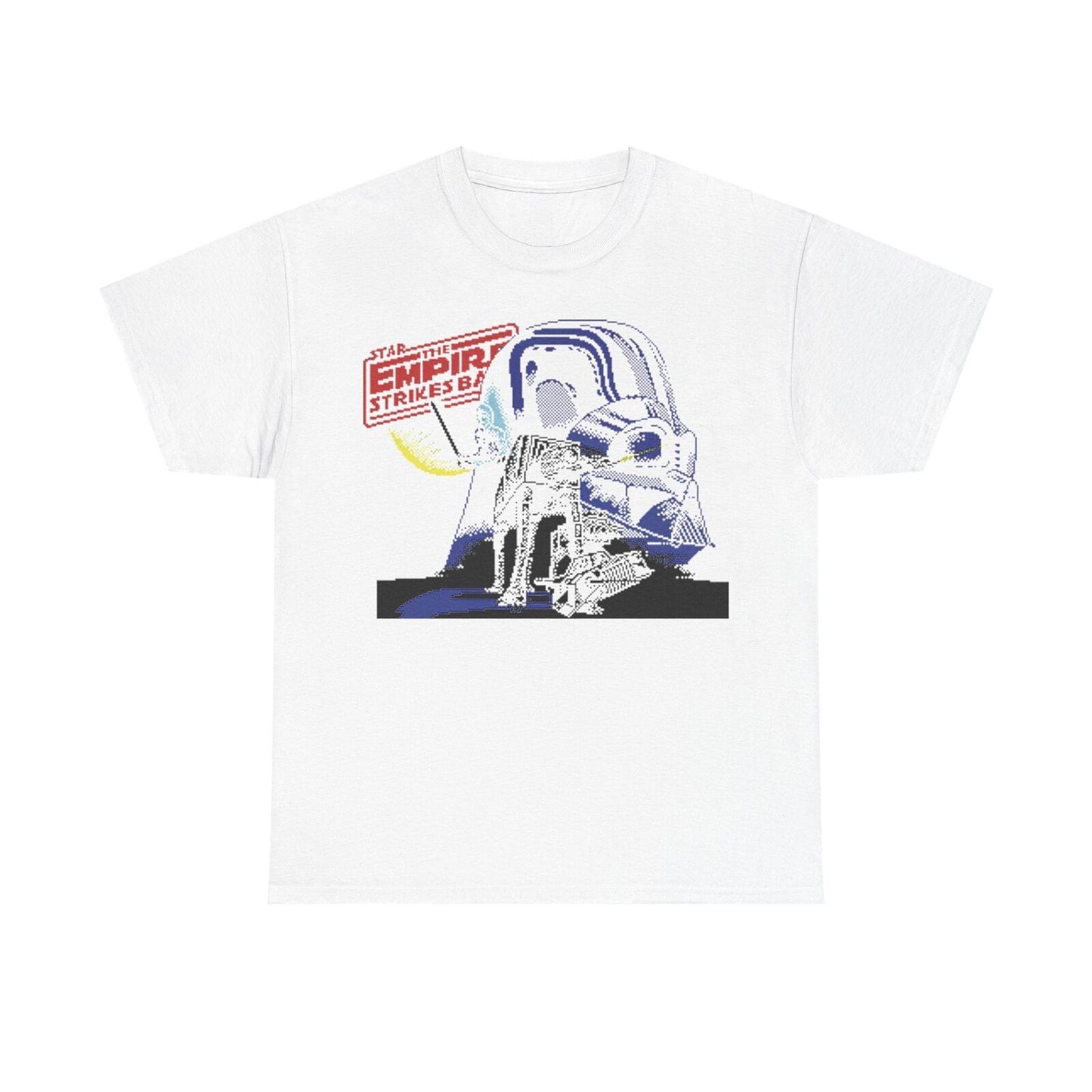 Epic Star Wars T-Shirt: Retro 80's Pixel Art of Darth Vader Bold Graphic Design