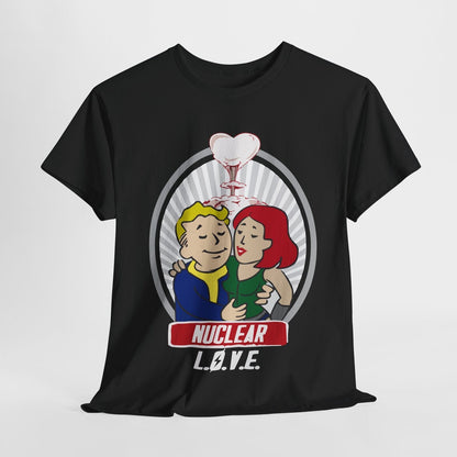 "Fallout Nuclear Love" Men's and Women's Humorous Cartoon T-Shirt. Unisex Urban