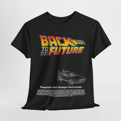 Epic Back to the Future DeLorean T-Shirt: Time Machine with Flames Design