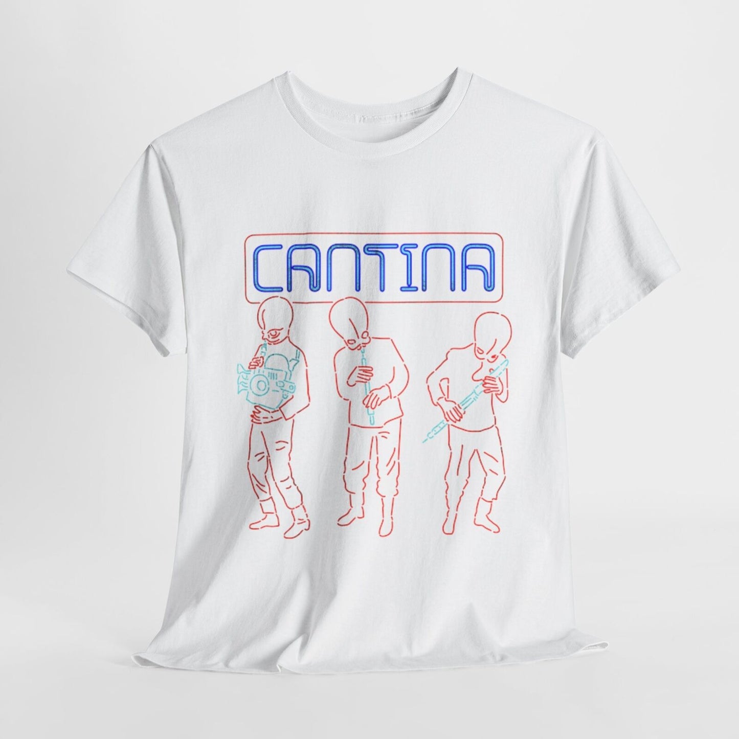 Funny Unisex T-Shirt: Star Wars Cantina Band Neon Design for Men & Women
