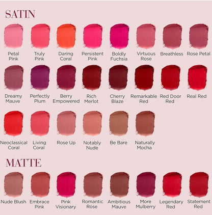 High-quality Elizabeth Arden lipstick in 018 Remarkable Red, emphasizing the luxurious feel and sophisticated look ideal for any occasion.