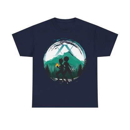Anime-Inspired Men's T-Shirt Featuring Hunter x Hunter Characters in Silhouette