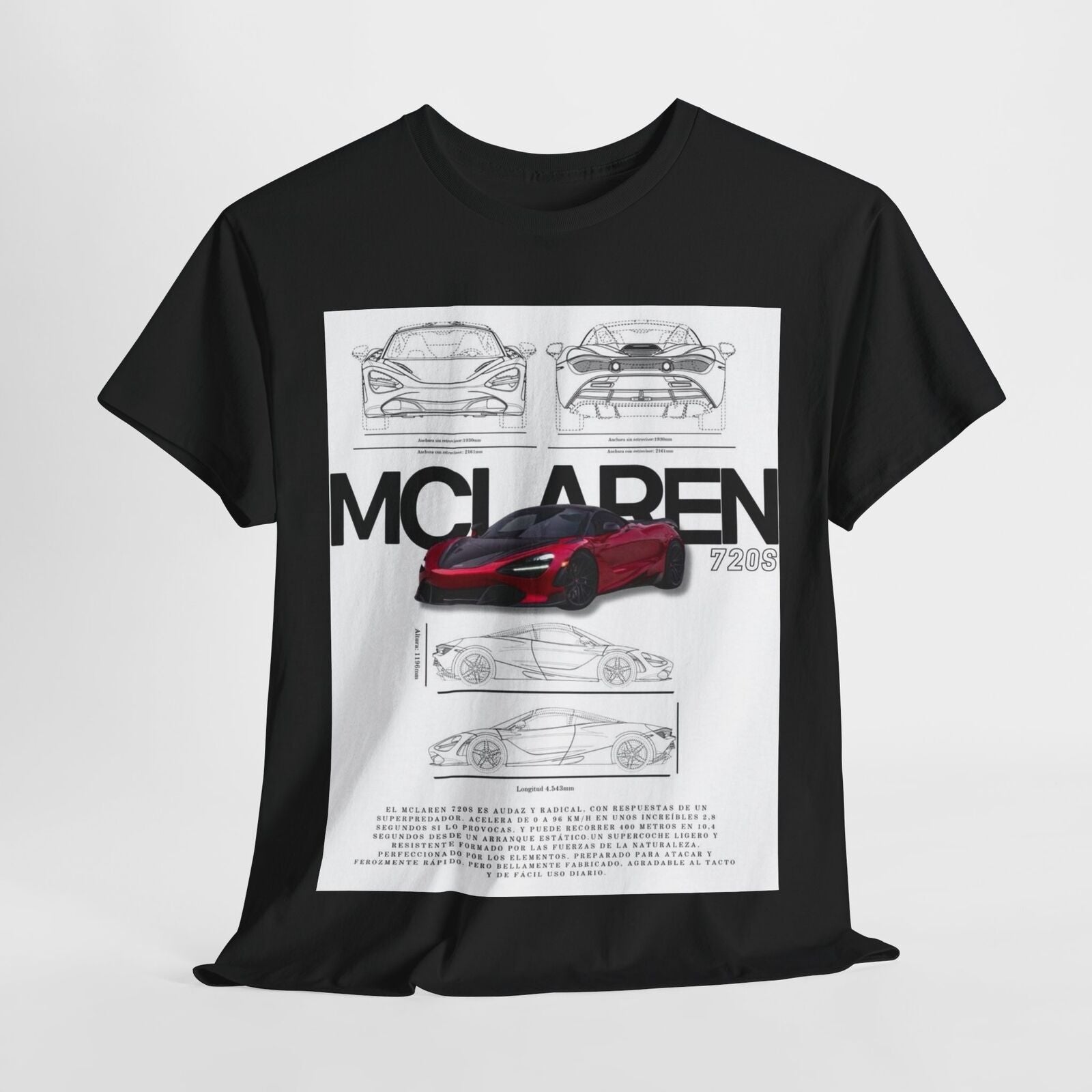McLaren 720S  Design Unisex T-Shirt for Men & Women - Technical Apparel Tee