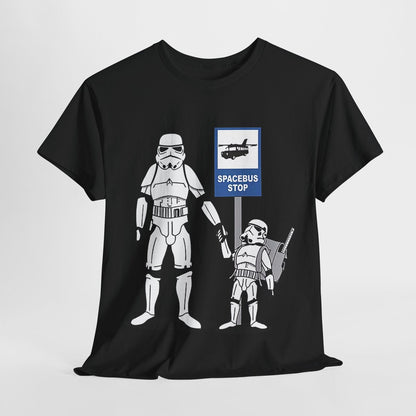 Epic Stormtrooper Dad T-Shirt: Star Wars Adventure at the Spacebus Stop!