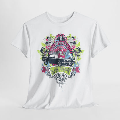 Vintage Car Show T-Shirt: Bold Graphic Design with Glamorous Vegas Vibe!
