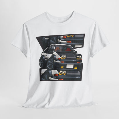 Dynamic Toyota AE86 Trueno T-Shirt: Bold Graphic Car Design for Auto Enthusiasts
