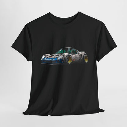 Fast & Fierce: Cartoon Racing Car Graphic T-Shirt for Speed Enthusiasts!