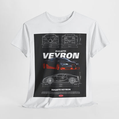Bugatti Veyron Design Unisex T-Shirt for Men & Women- Technical Apparel Tee