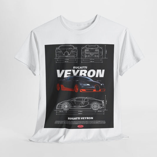 Bugatti Veyron Design Unisex T-Shirt for Men & Women- Technical Apparel Tee