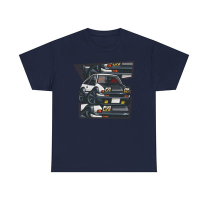 Dynamic Toyota AE86 Trueno T-Shirt: Bold Graphic Car Design for Auto Enthusiasts