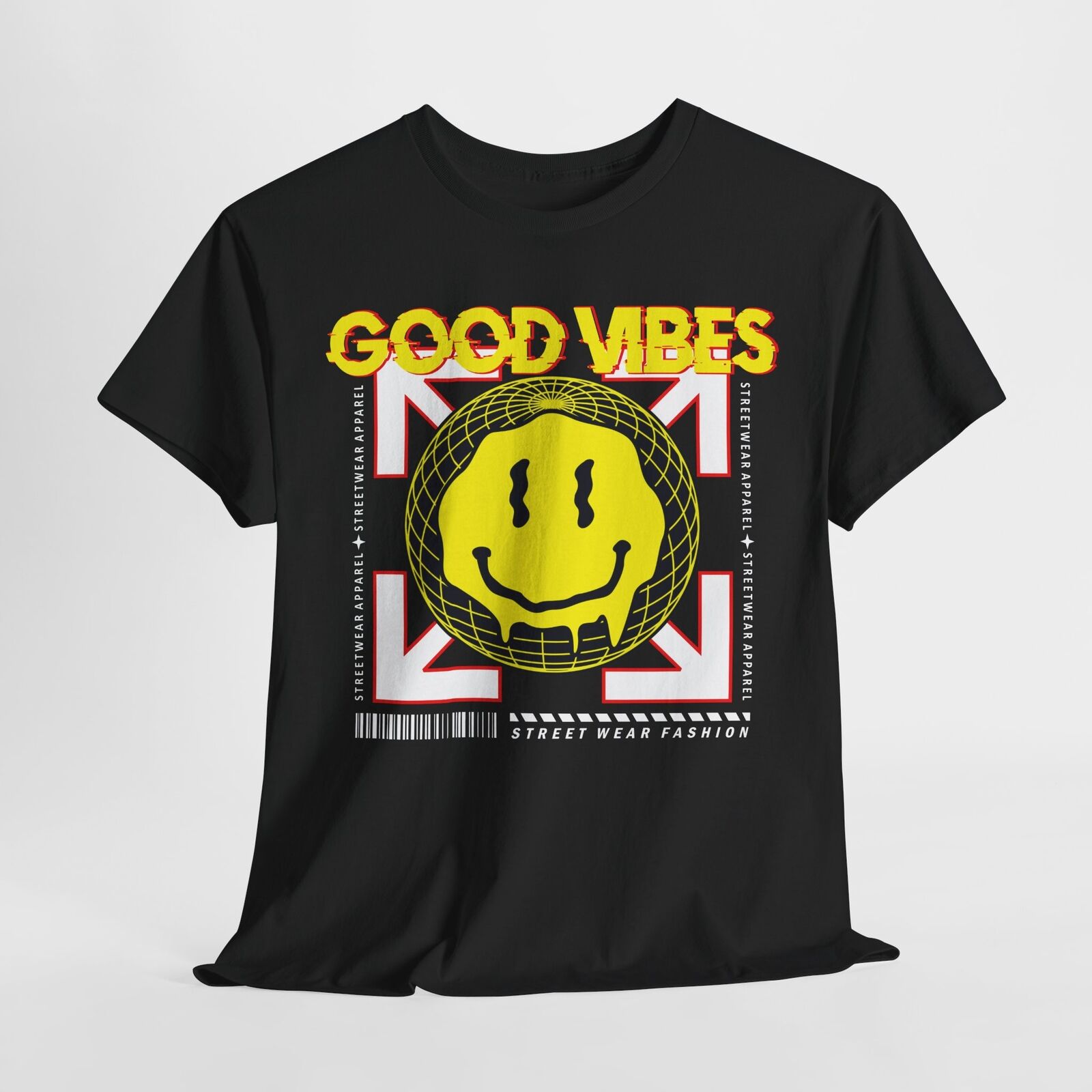 Good Vibes Streetwear T-Shirt with Exclusive Graphic Design Trendy Apparel Style