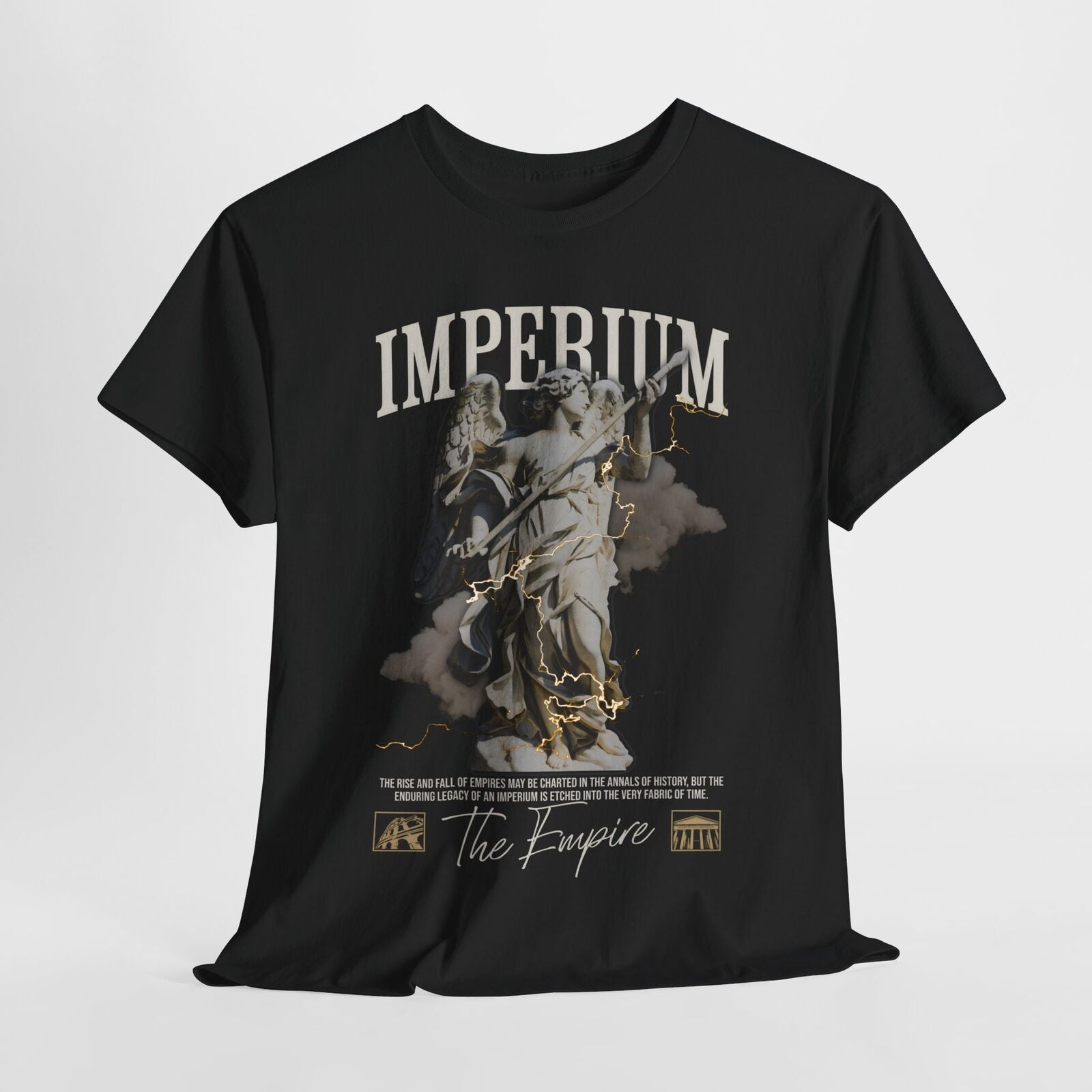 Men's T-Shirt with Winged Angel Graphic, Imperium, Legacy of Empires Artistry
