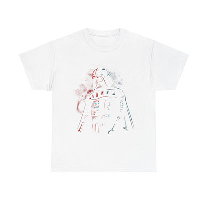 Epic Star Wars Darth Vader T-Shirt: Bold Graphic Art in Red & Teal Design