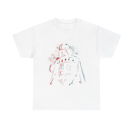 Epic Star Wars Darth Vader T-Shirt: Bold Graphic Art in Red & Teal Design