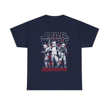 Epic STAR WARS Stormtrooper T-Shirt Distressed Design with Bold Red Splatter Art
