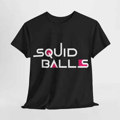 Funny Men's T-Shirt Featuring Bold Game Parody Logo for Trendy Fans Squid