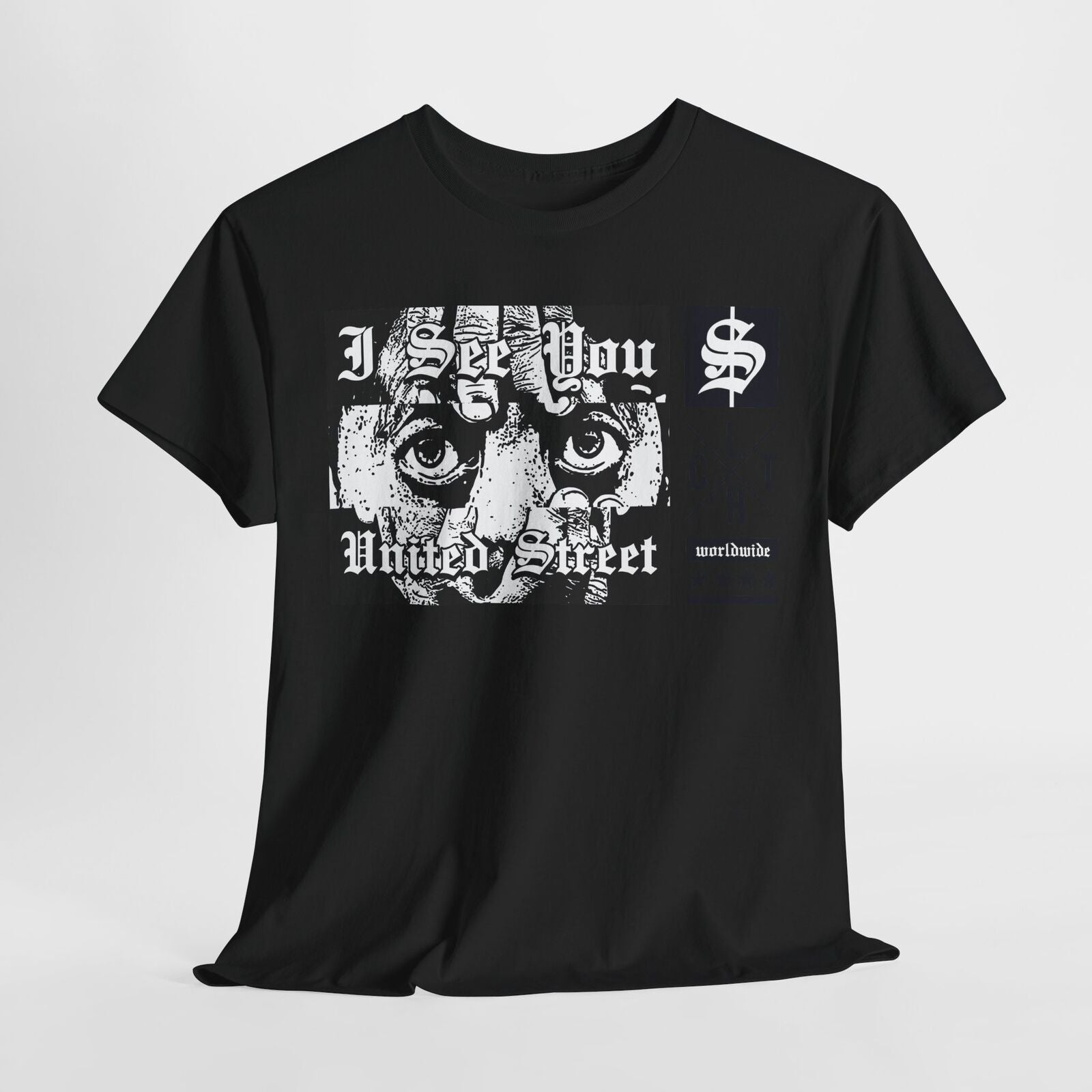 Graphic T-Shirt: "I See You" Portrait Design - United Street Gothic Style Art