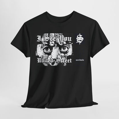 Graphic T-Shirt: "I See You" Portrait Design - United Street Gothic Style Art