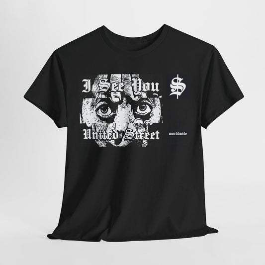 Graphic T-Shirt: "I See You" Portrait Design - United Street Gothic Style Art
