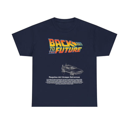 Epic Back to the Future DeLorean T-Shirt: Time Machine with Flames Design