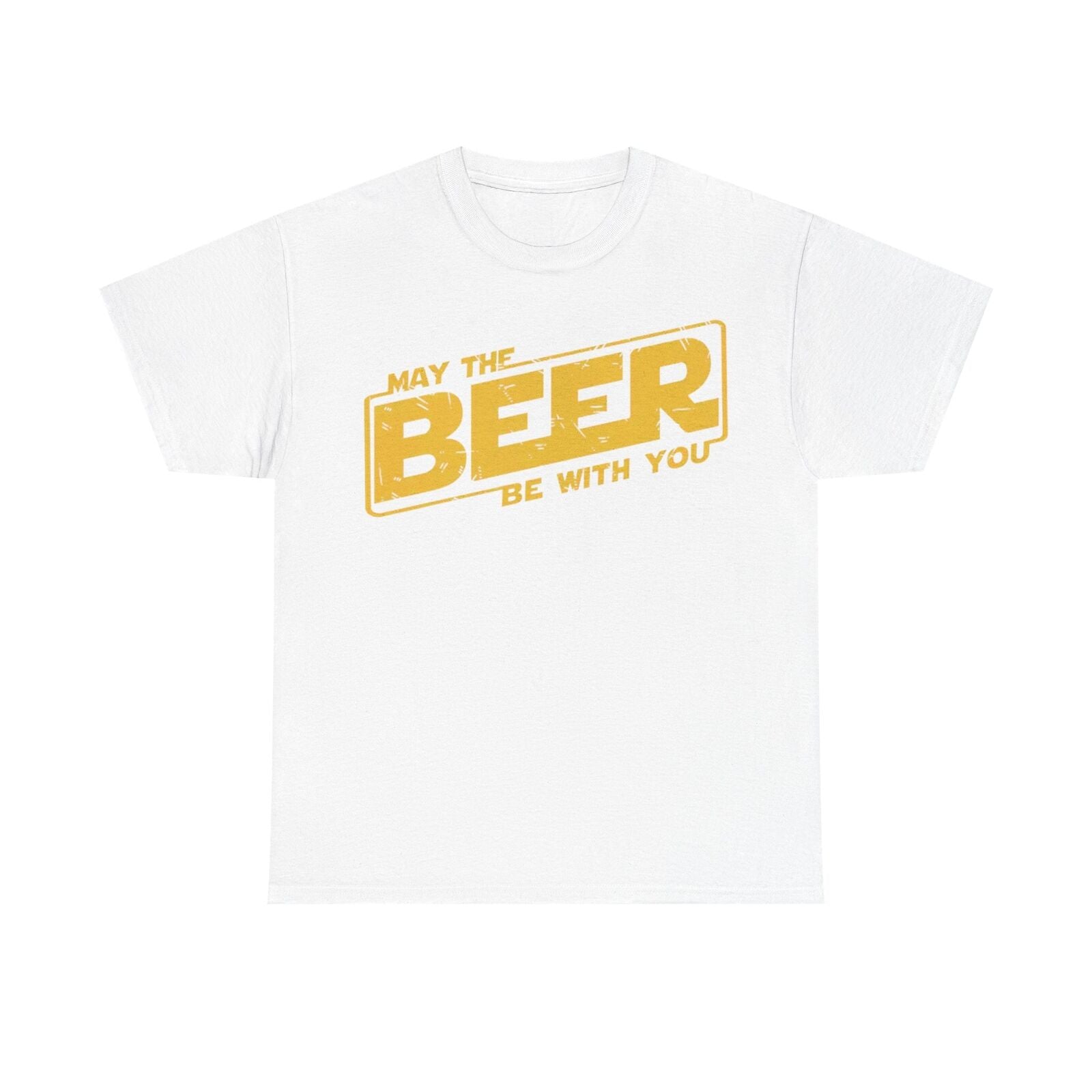 May the Beer Be With You Star Wars T-Shirt – Distressed Vintage Logo Design