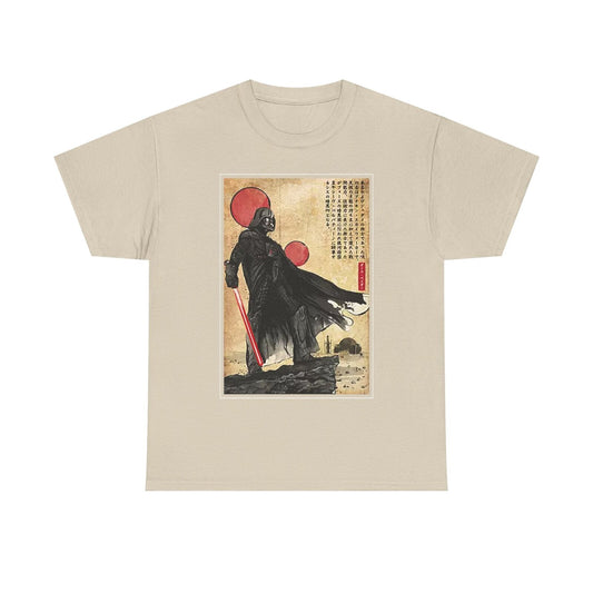 Epic Star Wars T-Shirt: Darth Vader Ukiyo-e Style with Red Suns & Lightsaber Art