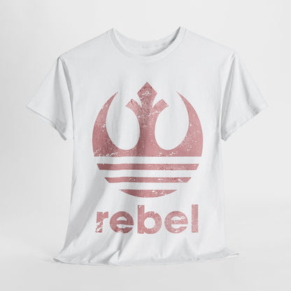 Rebel Alliance Star Wars T-Shirt - Distressed Logo Design in Dusty Rose Colors