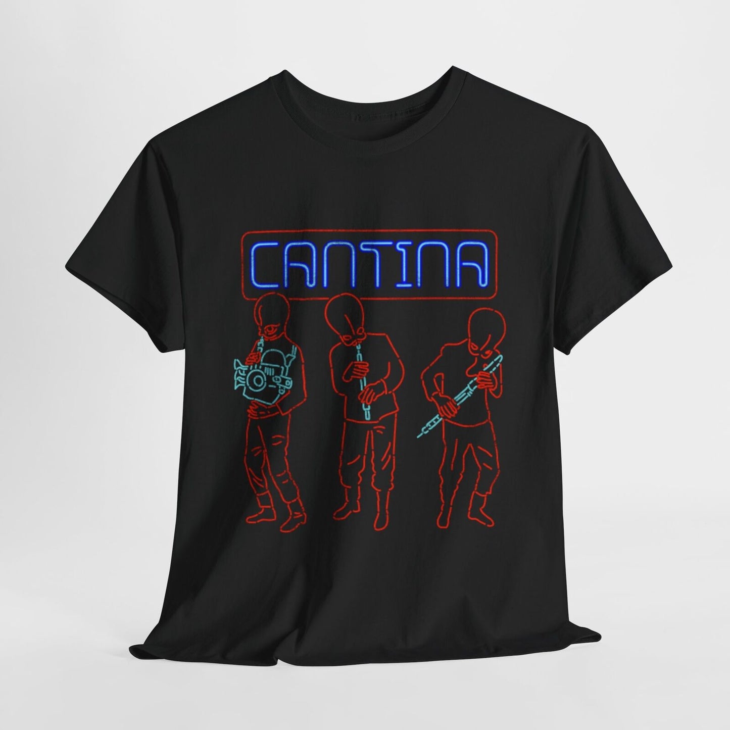 Funny Unisex T-Shirt: Star Wars Cantina Band Neon Design for Men & Women