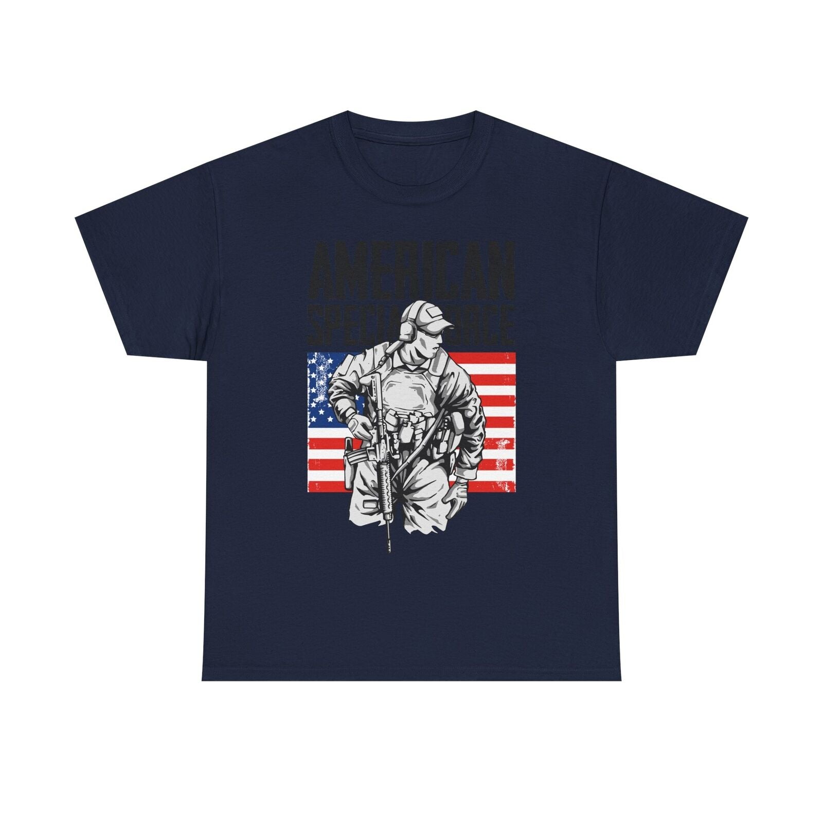 American Special Forces Men's T-Shirt with Bold Tactical Graphic Vintage Design