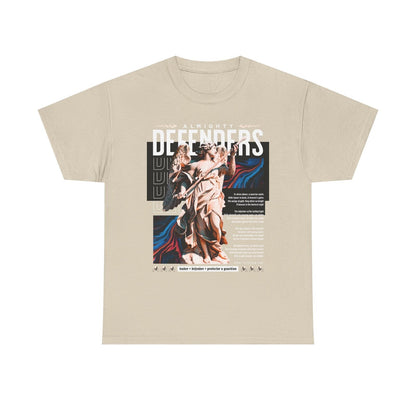 Men's T-Shirt with Angel Warrior Design, Defender Theme, Bold Graphics & Colors