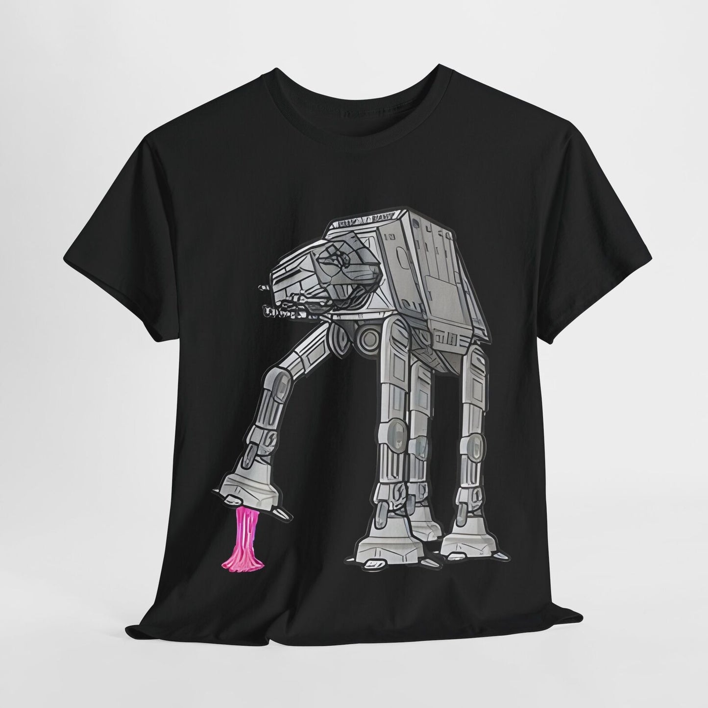 Star Wars Humorous AT AT Chewing Gum T-Shirt - Funny Men & Women's Unisex Tee.