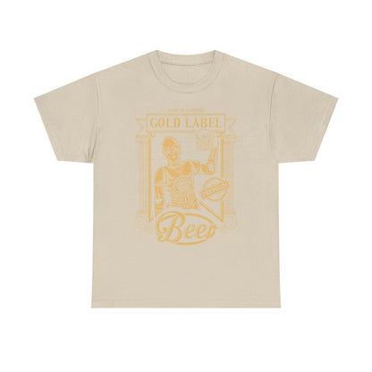 Vintage Star Wars Beer T-Shirt: C-3PO Inspired Retro Design - Drink, Celebrate!
