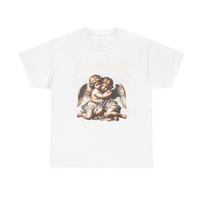 Cherubic Angels Embracing Togetherness Unique Mens T-Shirt Design Peaceful Souls