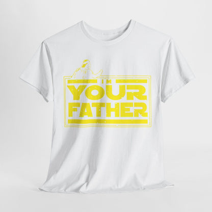 Star Wars 'YOUR FATHER' T-Shirt - Bold Jedi Design in Bright Yellow - Must See