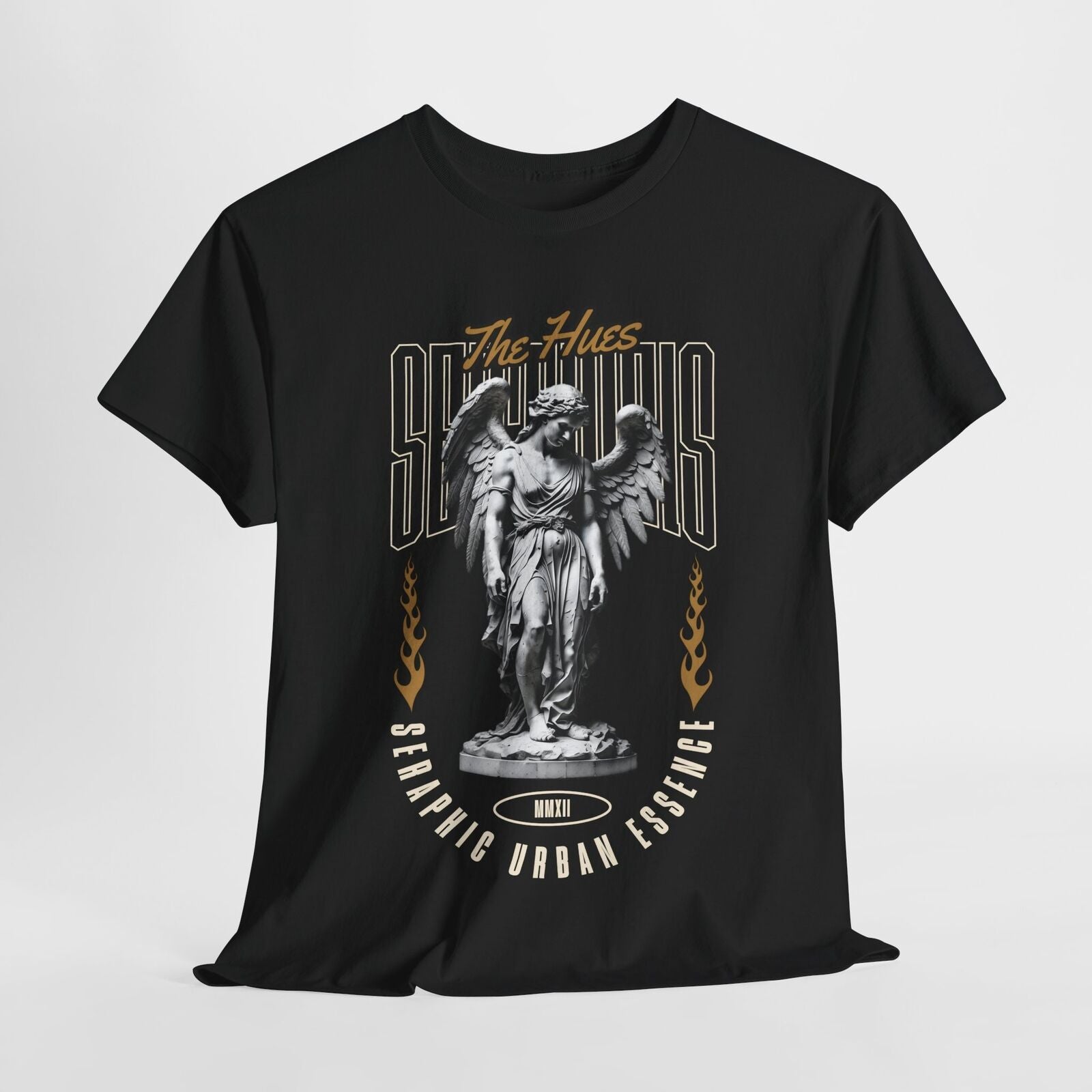 Men's Graphic T-Shirt with Winged Angel Urban Essence Statement, Stylish Fashion