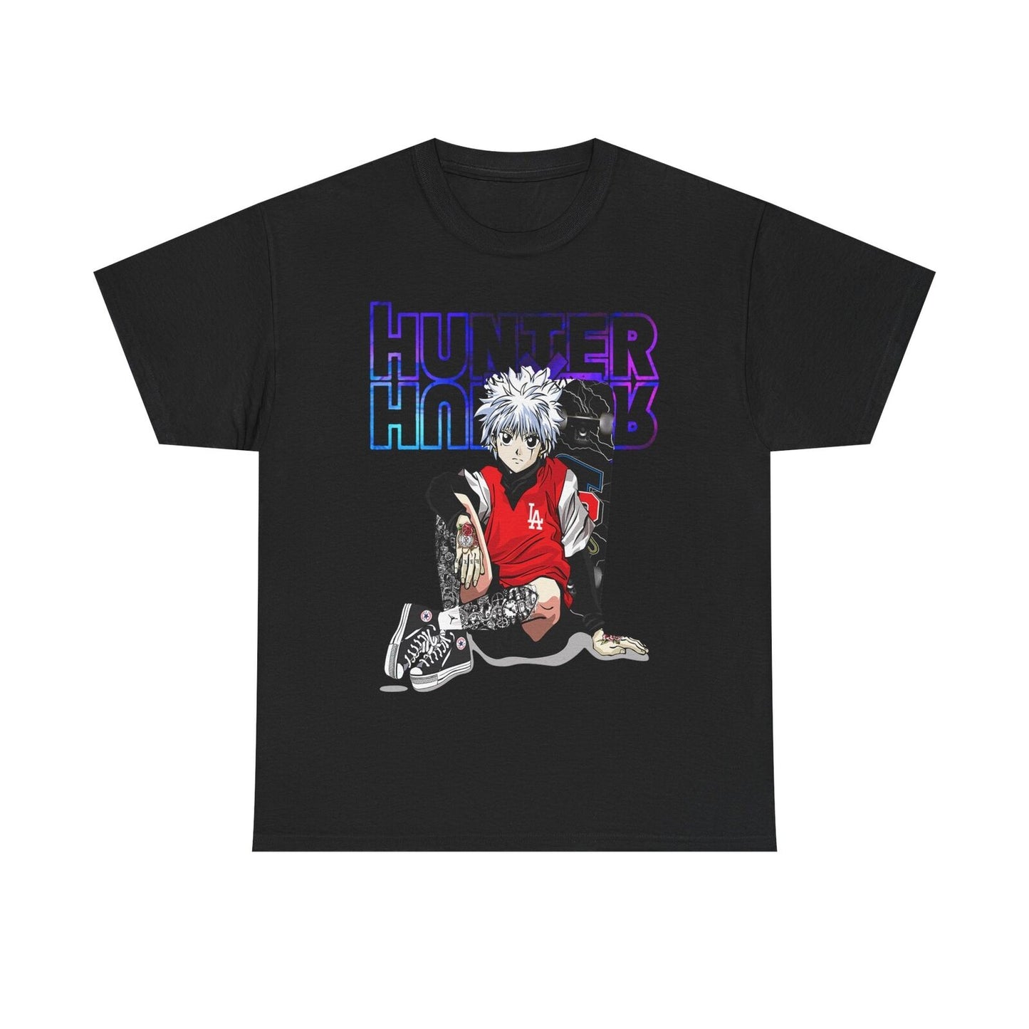 Stylish Mens T-Shirt Featuring Gon from Hunter x Hunter with Bold Graphic Design