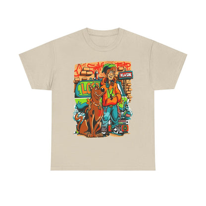 "Stylish Scooby-Doo & Shaggy Men's T-Shirt | Streetwear Graffiti Graphic Design"