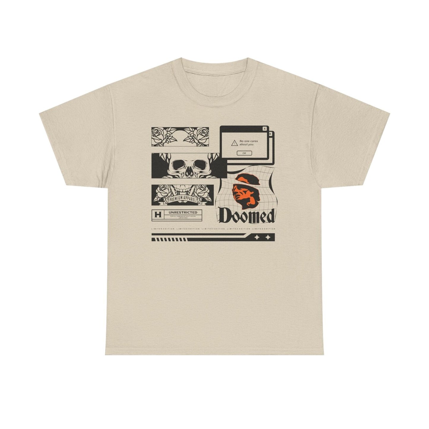 Men's Skull Rose Graphic T-Shirt | Vintage Modern Design Limited Edition Apparel