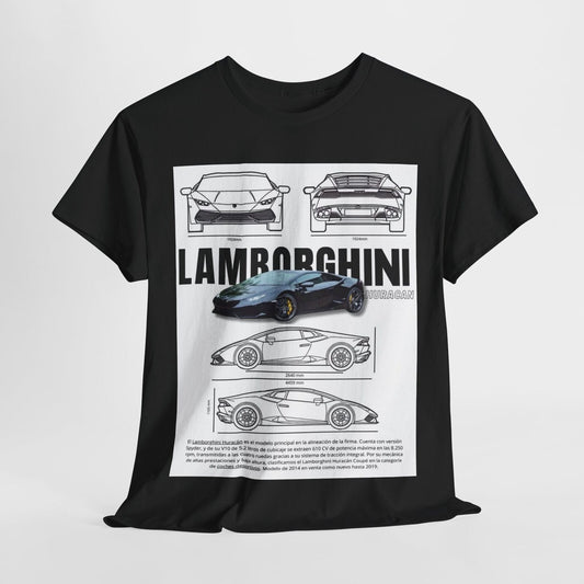 Lamborghini Huracan Design Unisex T-Shirt for Men & Women- Technical Apparel Tee