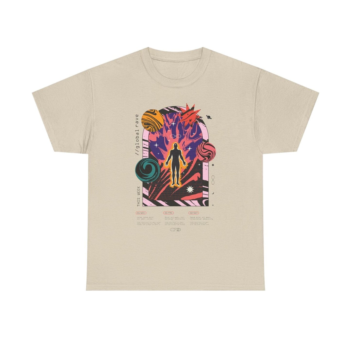 Cosmic Vibes T-Shirt: Psychedelic Abstract Rave Art for Music Lovers & Dreamers