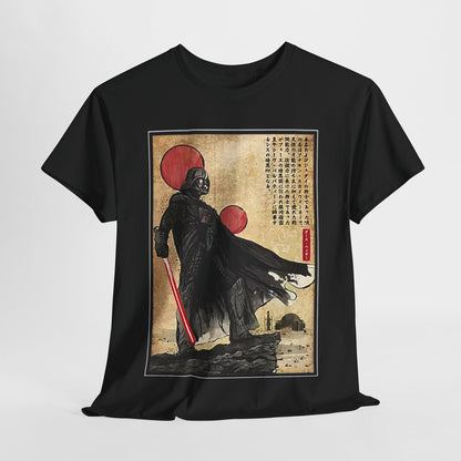 Epic Star Wars T-Shirt: Darth Vader Ukiyo-e Style with Red Suns & Lightsaber Art