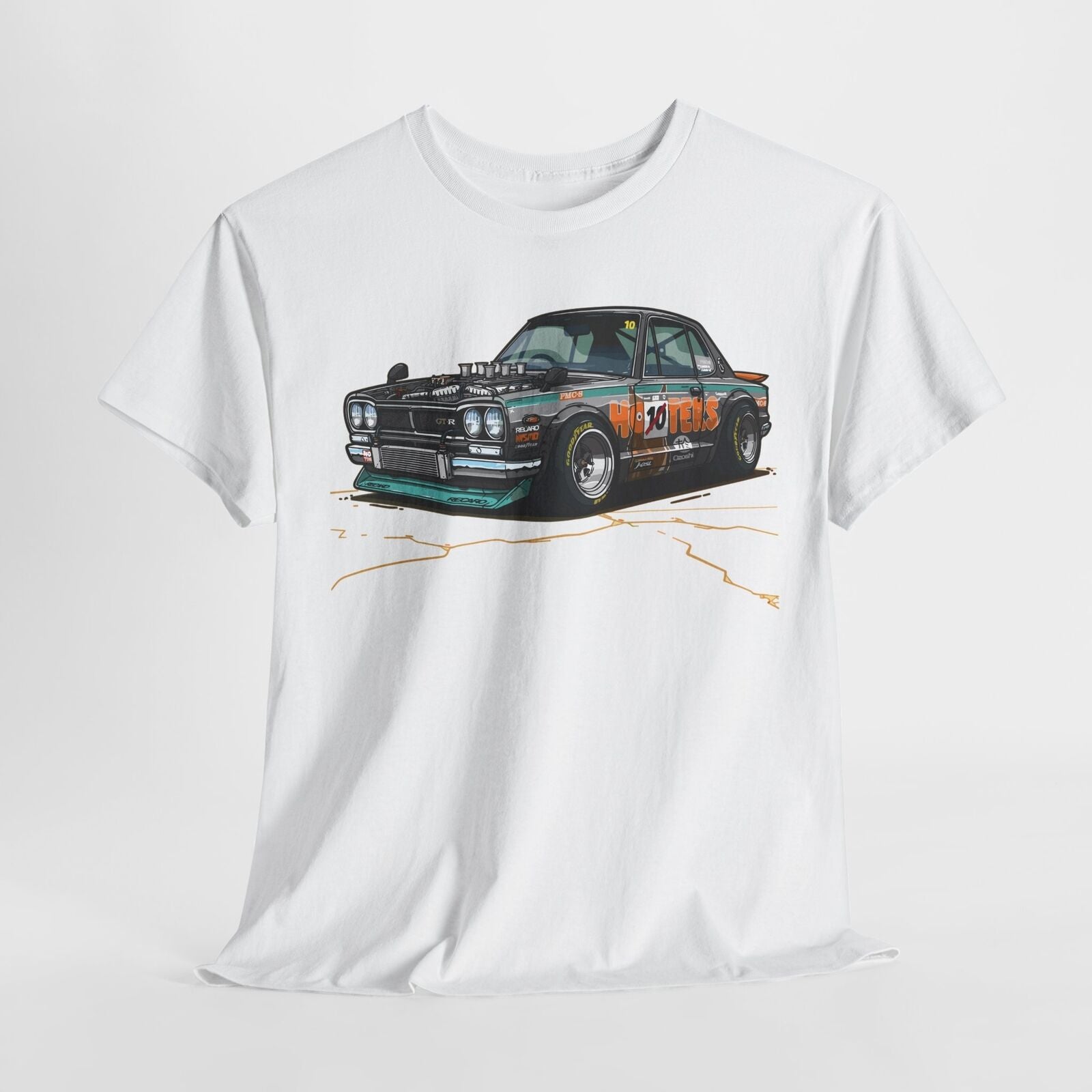Rev Up Your Style: Custom Skyline GT-R Race Car T-Shirt for Speed Enthusiasts!