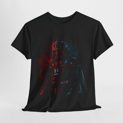 Epic Star Wars Darth Vader T-Shirt: Bold Graphic Art in Red & Teal Design