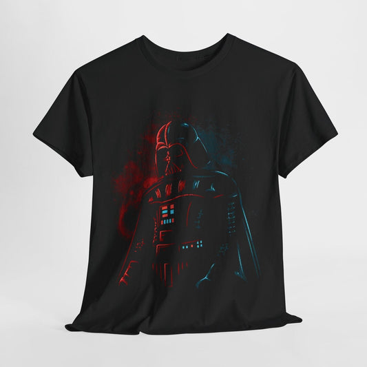 Epic Star Wars Darth Vader T-Shirt: Bold Graphic Art in Red & Teal Design