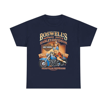 Rock Your Style with Vintage Harley T-Shirt: Pin-Up Beauty & Music Fusion!