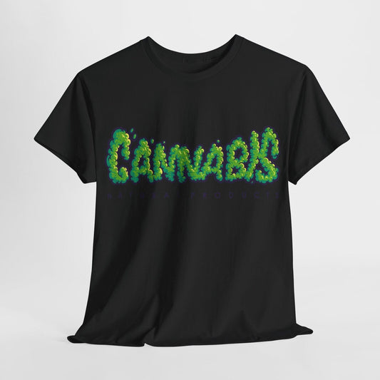 Stylish Men's T-Shirt Featuring Trendy CANNABIS Natural Products Logo Design
