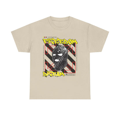 Bold Streetwear T-Shirt - Graffiti Style FREEDOM DREAM Graphic Limited Edition
