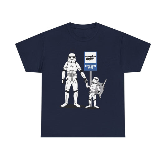 Epic Stormtrooper Dad T-Shirt: Star Wars Adventure at the Spacebus Stop!