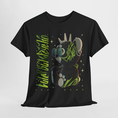Edgy Punk Bear T-Shirt: Bold Neon Design for Rock Lovers and Trendsetters!